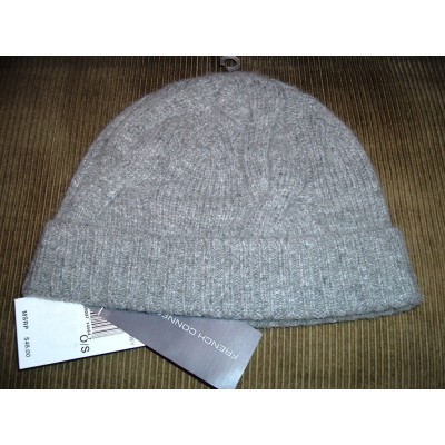 FRENCH CONNECTION "HEATHER GREY" BRAIDED WOOL BLEND BEANIE HAT CAP NWT STUNNING  eb-94239509